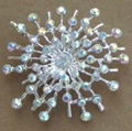 Diamond crystal rhinestone brooch