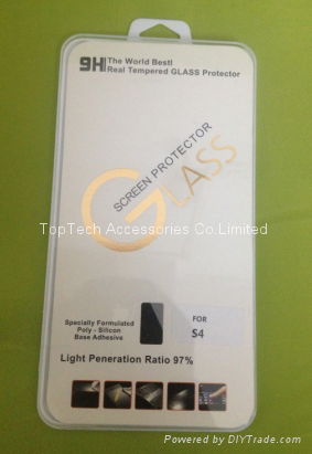 samsung s4 glass screen protector+box-factory offer