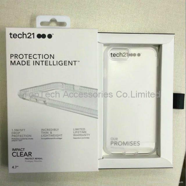Tech 21 Impact Clear Case Cover for Apple iPhone 7 7 Plus Black, White 1
