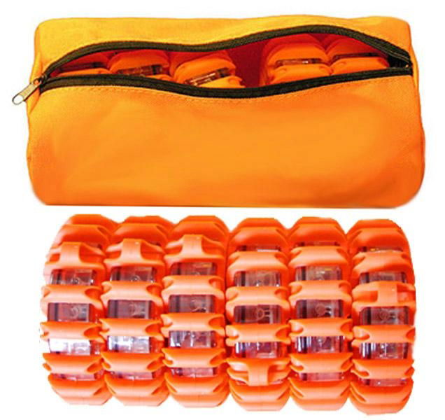 led road flares 6 pack bag packed