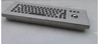 防水防塵PC臺式軌跡球金屬鍵盤