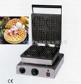 with recipe electric round cake maker ,waffle machine, 4 pcs for one time