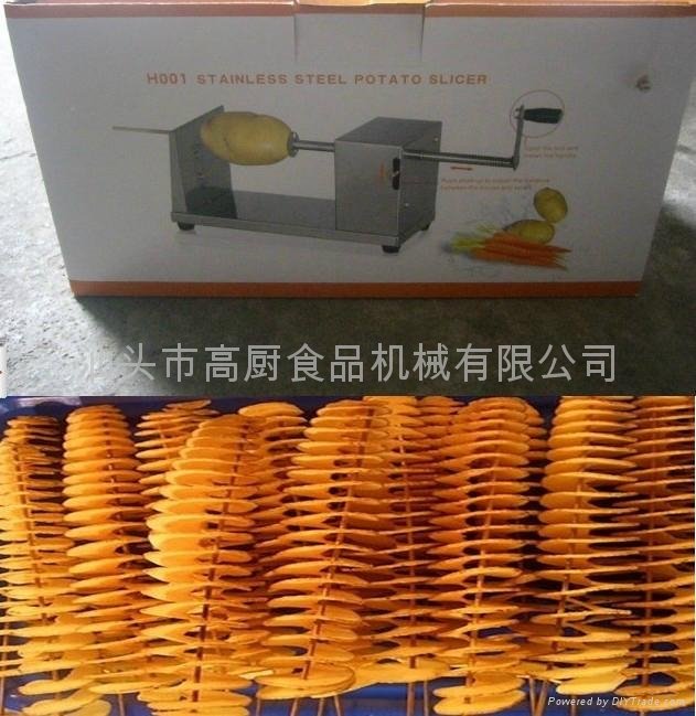 黃金薯片機薯塔機手動薯塔機手搖薯塔機土豆切片機螺旋薯塔送工具