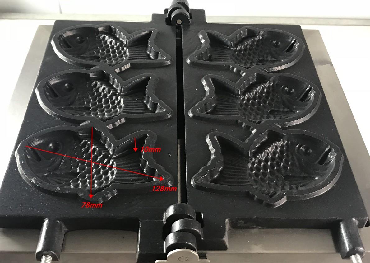 Electric fish Taiyaki maker machine with recipe / fish waffle baker