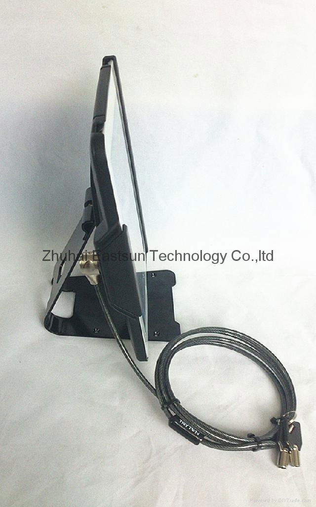 360 degree rotating display Holder with cable lock for tablet pc pad 1/2/3/4/air 2