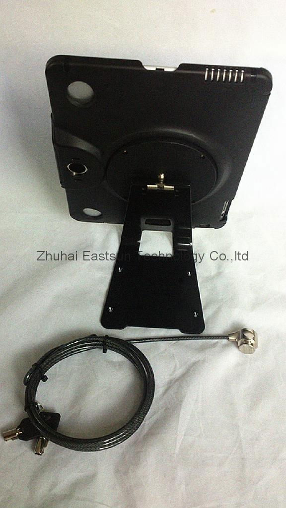 360 degree rotating display Holder with cable lock for tablet pc pad 1/2/3/4/air 5