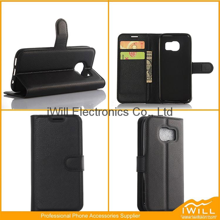 Wallet leather pu case for Samsung S7 4