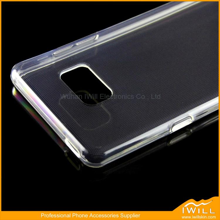 Clear tpu cover gel case for samsung note 6 3