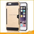 Card slot hybrid case for iphone 6/6s