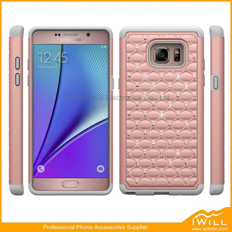 Rhinestone diamond bling armor case for samsung note 7 3