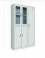 Combined locker glass door filing cabinet and clothing locker  1