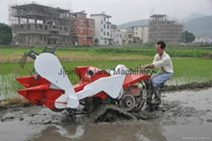 mini rice and wheat combine harvester