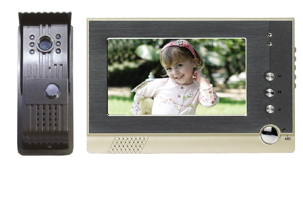 7 inch Hands-Free Talk Back Color Video Door Phone 2