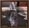 cat tiger 5d diamond painting kits bead cross sttich 40x50cm 1