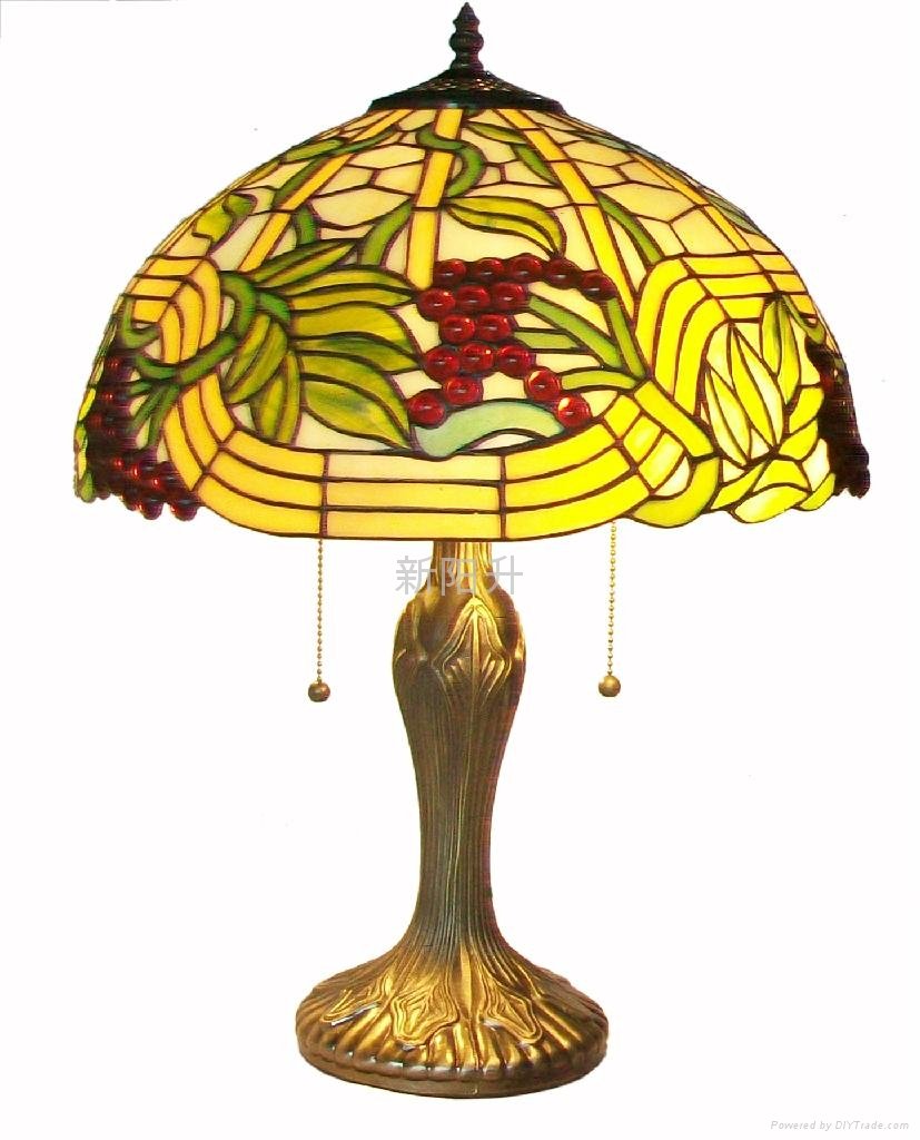 欧式客厅Tiffany Lighting品牌彩色玻璃台灯 2
