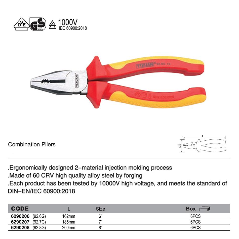 6290206 Insulated Combination Pliers 2