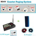 Wireless Coaster Pagers for food court service with one keypad and 10 receivers 1