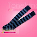 Ladies fashion striped knee over socks WKA0002 1