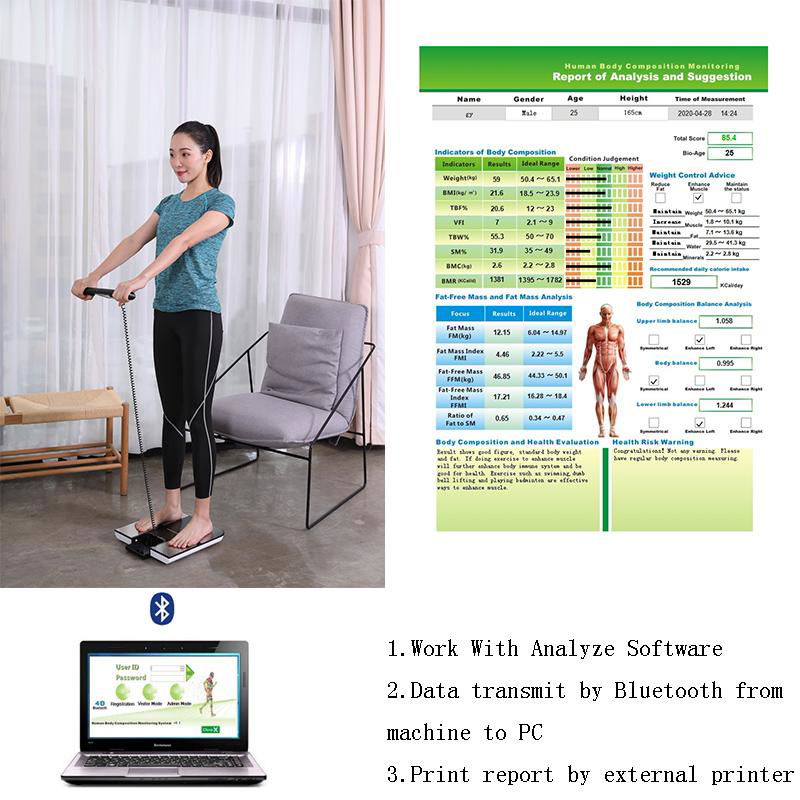 BMI Machine Body Scanner Body Fat Analyzer BIA Body Composition Analyzer 2