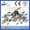stainless steel ss304 316 NPT BSPthreaded flanged welded 1pc 2pc 3pc ball valve  6