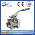 stainless steel ss304 316 NPT BSPthreaded flanged welded 1pc 2pc 3pc ball valve  2