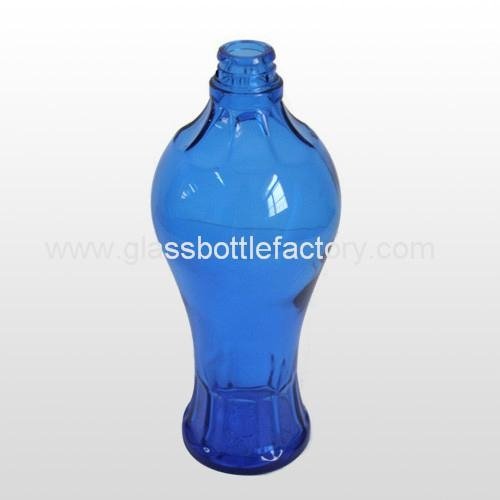 Blue Liquor Glass Bottle
