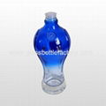 Blue Liquor Glass Bottle 2