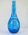 Blue Liquor Glass Bottle 4