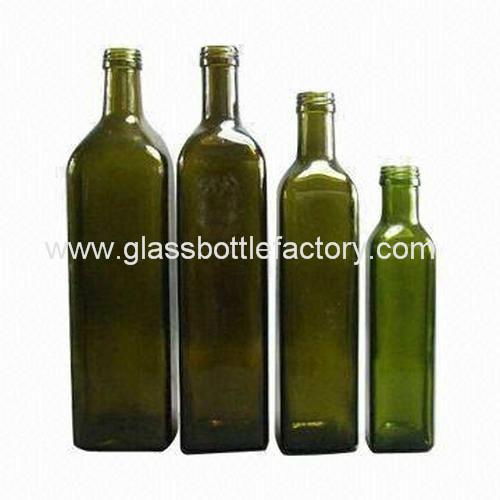 MARASCA Dark Green Olive Oil Glass Bottle