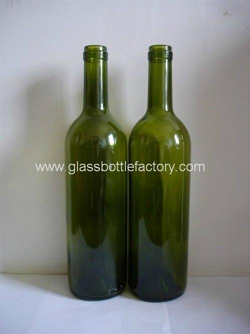 Dark Green Bordeaux Wine Bottle 2