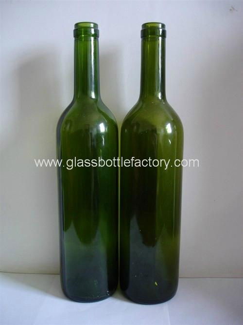 Dark Green Bordeaux Wine Bottle 3