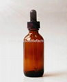 2oz Amber Boston Round Glass Bottle 3