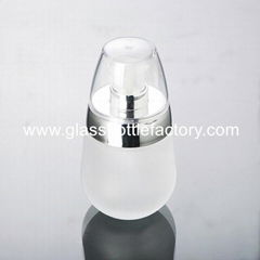 Frost Glass Lotion Bottle With Cap