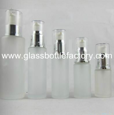 Frost Glass Lotion Bottle With Cap 5