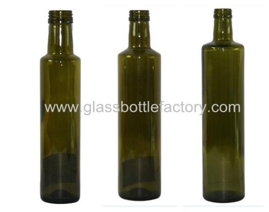 DORICA Dark Green Olive Oil Glass Bottle