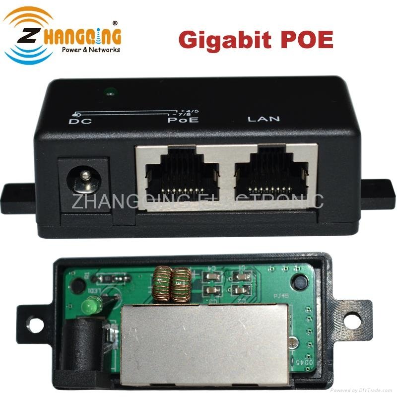 Passive 1port gigabit Poe injector for AP IP CAM 3