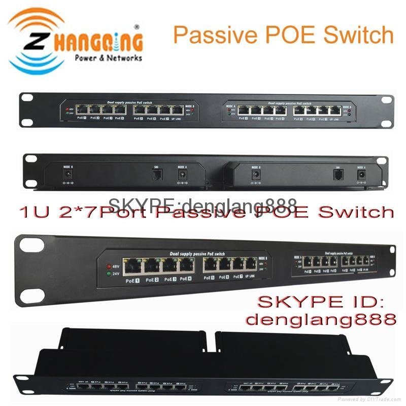24v 48v Power Passive Unmanaged 8 Port PoE Switch 5