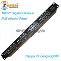 16port 24v 48v 56v Passive Gigabit PoE Injector Panel 1