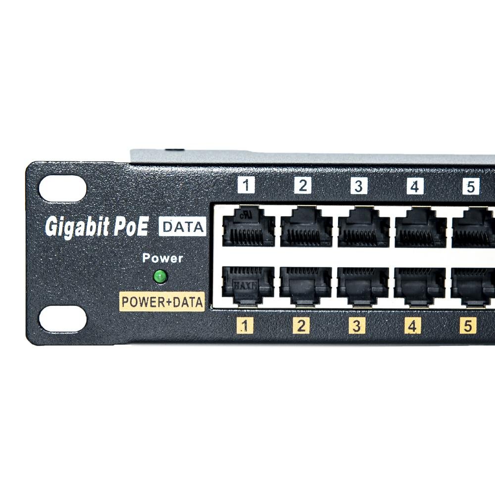 Load balancing gigabit PoE injector 24 port with mode B Passive Poe panel 3