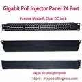 Load balancing gigabit PoE injector 24 port with mode B Passive Poe panel 5