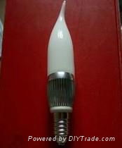 LED candle lamp E14 3X1W with nail 