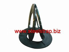 Blue tempered steel strapping