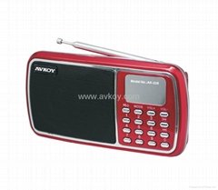 插卡音箱 MP3多功能收音机 带锂电池 