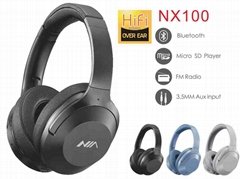 NIA NX-100頭戴式無線插卡藍牙立體聲mp3耳機