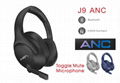 ANC Stereo WIRELESS Bluetooth HEADSET Active Noise reduction 
