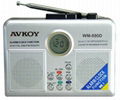 AM/FM Digital radio cassette recorder with Auto reverse(Walkman)