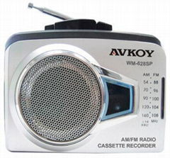 AM FM Radio Cassette Recorder 