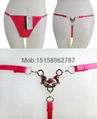 2015 New cotton thong with metal decoration