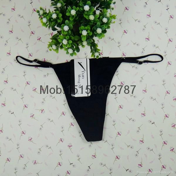 thong with metal sexy Underpants soft cotton g-string lady panties women T-back 4