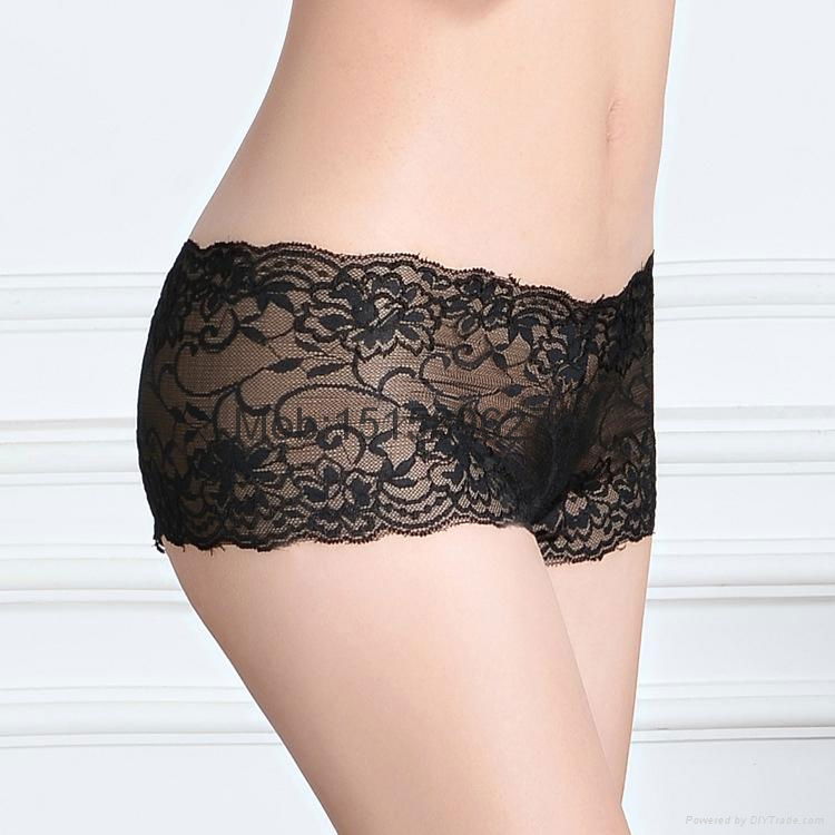  sexy lace boxer short sheer lace hipster knickers boyleg lady panties underwear 2